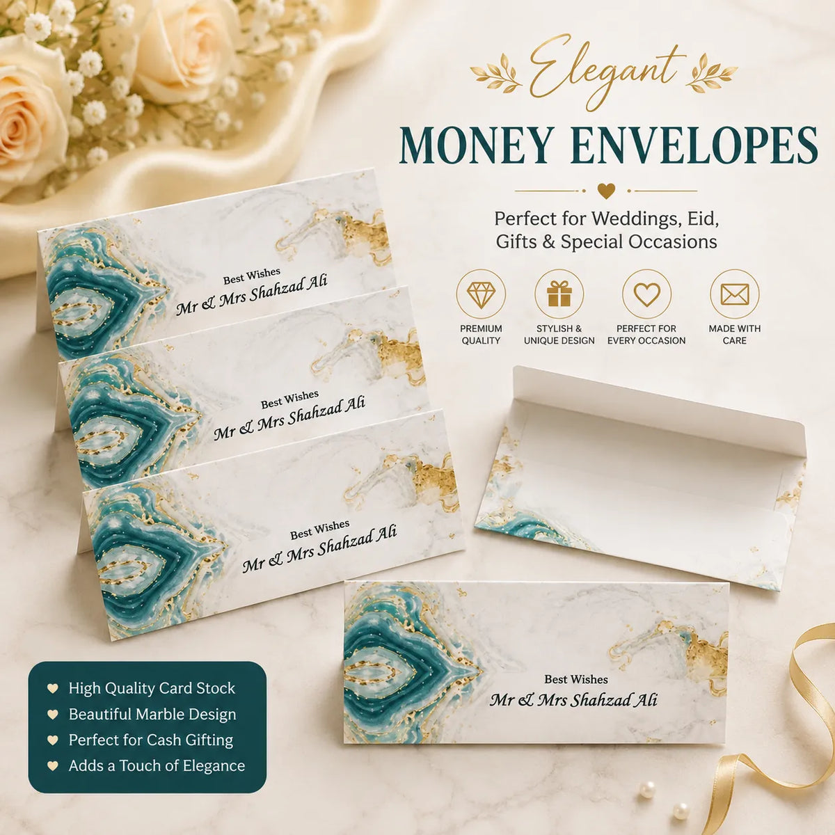 Luxury Wedding Money Envelope 1