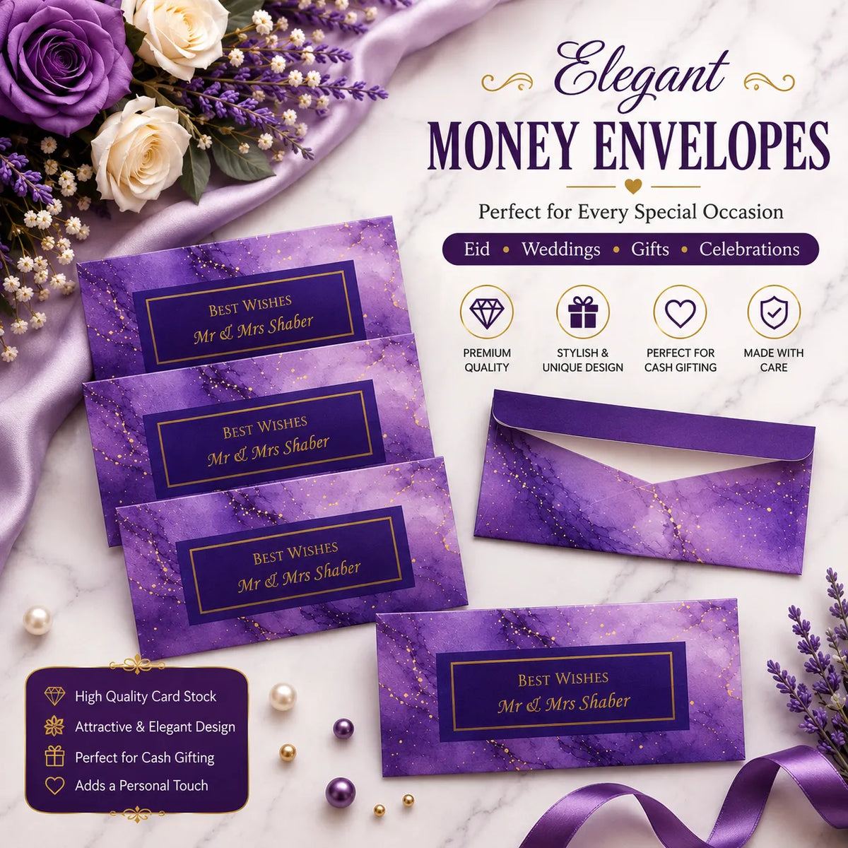 Luxury Wedding Money Envelope 36