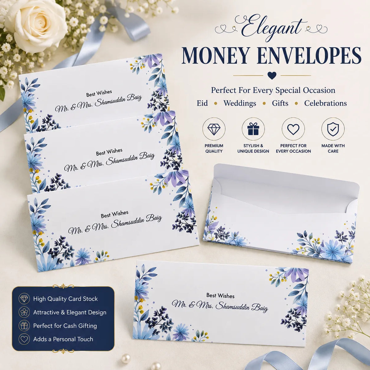 Luxury Wedding Money Envelope 6