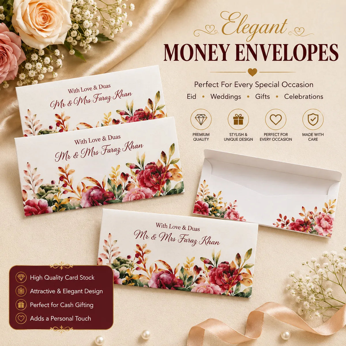 Luxury Wedding Money Envelope 40