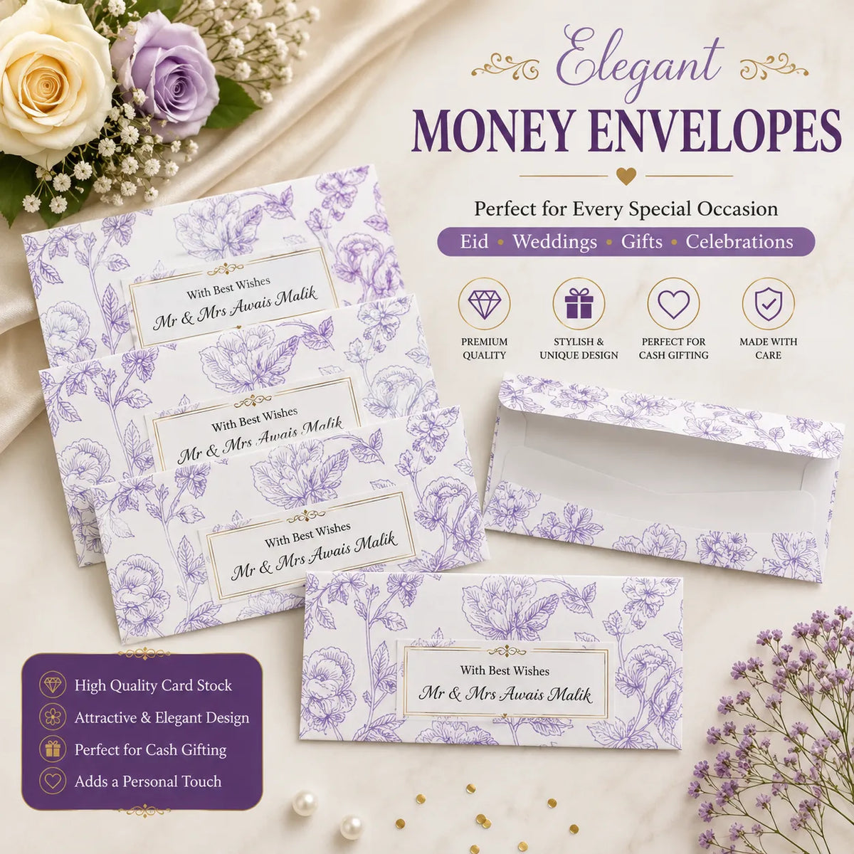Luxury Wedding Money Envelope 30